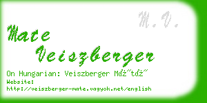 mate veiszberger business card